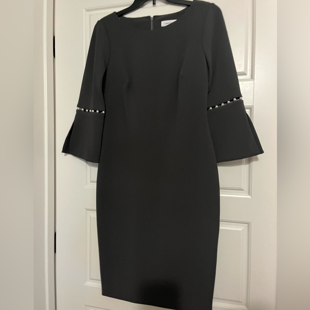 Charcoal Gray Pearl Dress